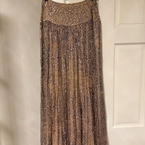 Zimmermann Maxi Skirt - Brown and Cream Paisley